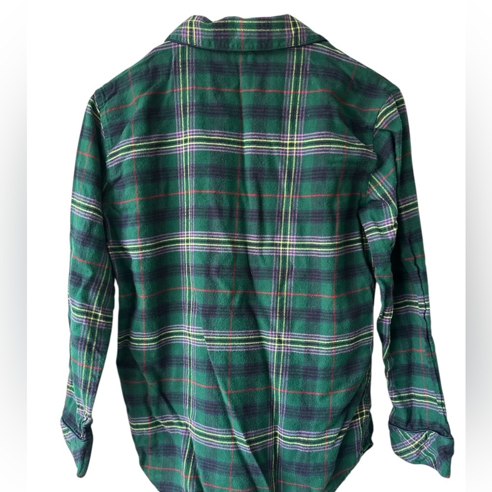 Ralph Lauren Flannel Pajama Shirt Cotton Blend Long Sleeve - Picture 9 of 9